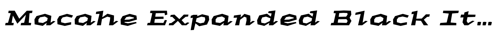 Macahe Expanded Black Italic image